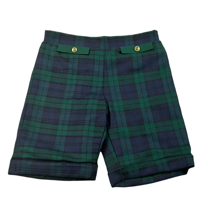 La Stupenderia Bermuda Bicolore con Elastico In Vita Blu/Verde per Neonato
