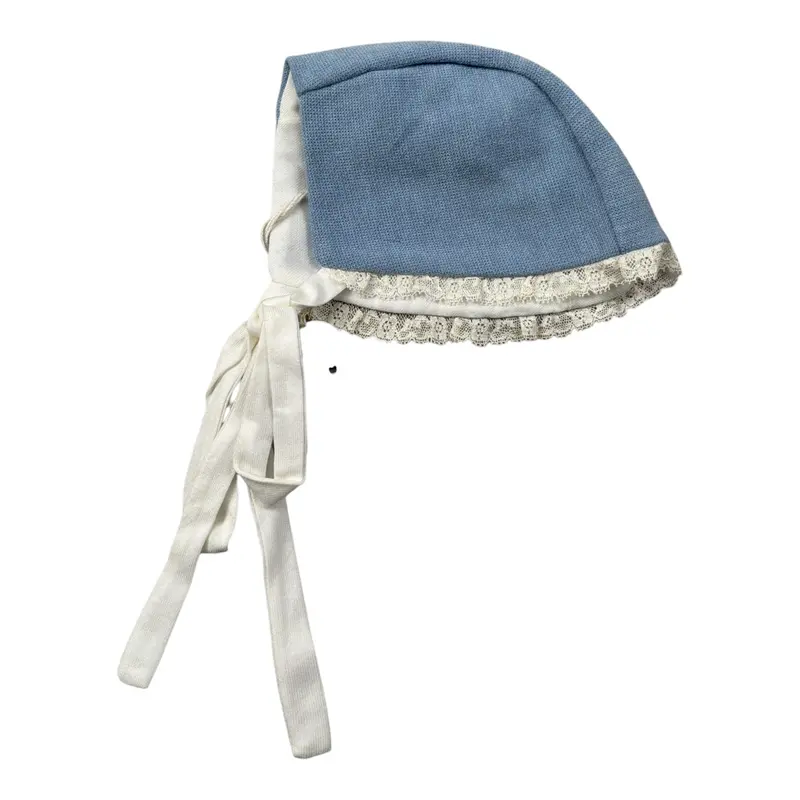 La Stupenderia Cappello tinta unita Azzurro per Neonata