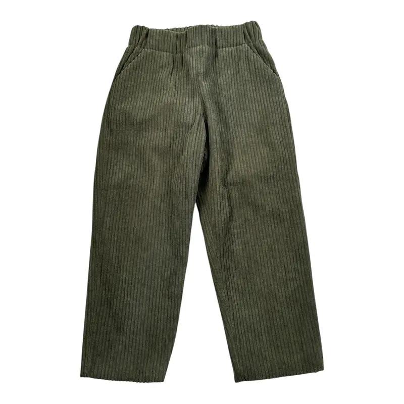 La Stupenderia Pantalone tinta unita con Elastico In Vita Verde per Bambino