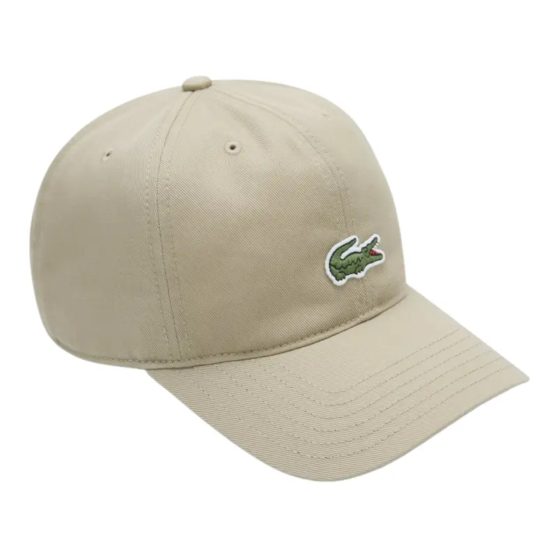 Lacoste Berretto tinta unita con Logo Beige per Bambino