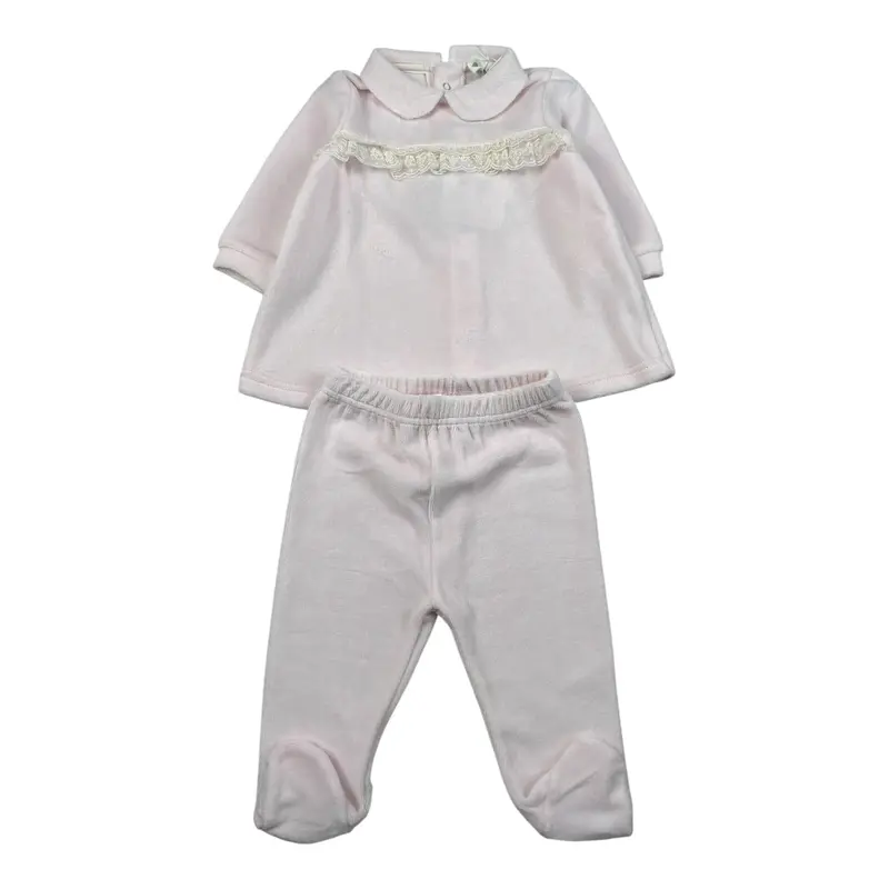 Lalalu' Completo 2 Pezzi Maglia-Ghettina tinta unita Rosa per Neonata