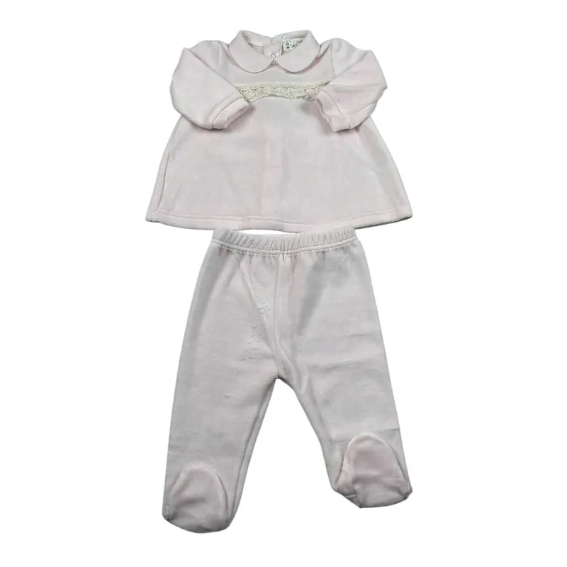 Lalalu' Completo 2 Pezzi Maglia-Ghettina tinta unita Rosa per Neonata