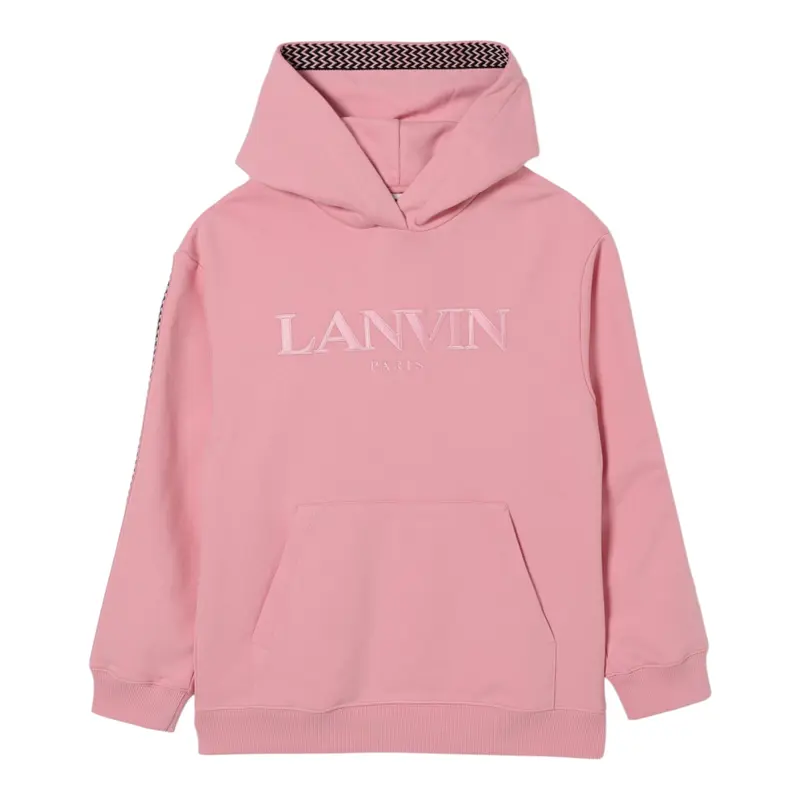 Lavin Felpa Chiusa con Cappuccio tinta unita Rosa per Bambina