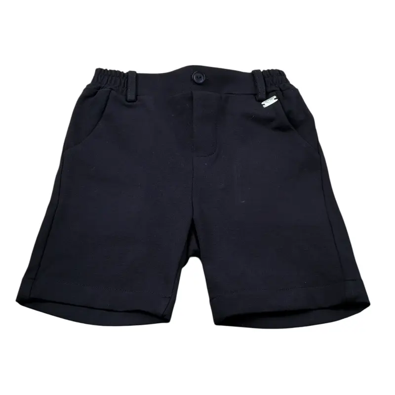 Le Bebe' Bermuda tinta unita con Elastico In Vita Blu per Neonato