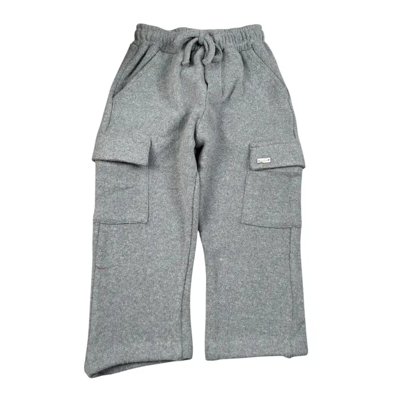 Le Bebe' Pantalone tinta unita con Elastico In Vita Grigio per Neonato