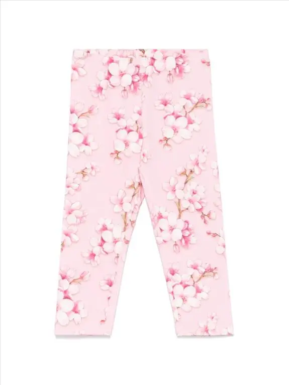 Leggings in jersey di misto cotone stampato
