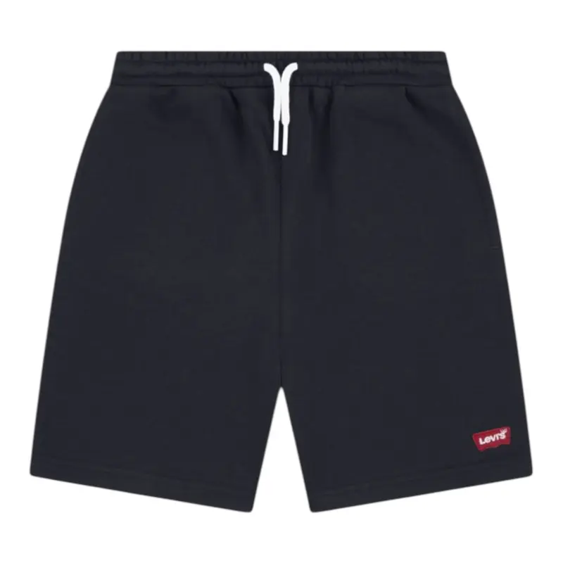 Levi'S Bermuda tinta unita con Elastico In Vita Nero per Bambino