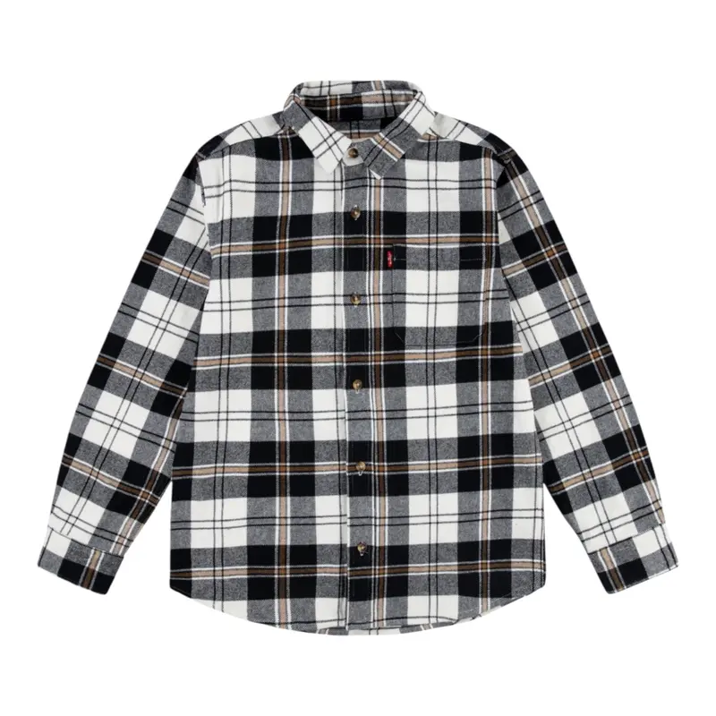 Levi'S Camicia Manica Lunga Fantasia Nero per Bambino