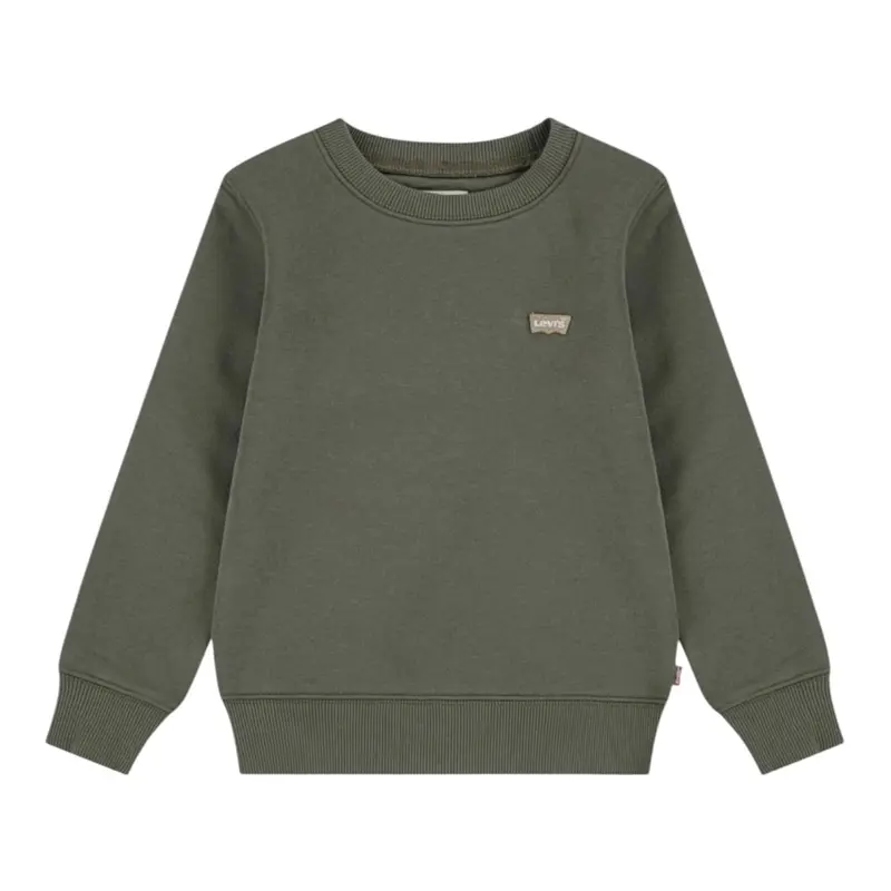 Levi'S Felpa Chiusa Girocollo tinta unita Verde per Neonato