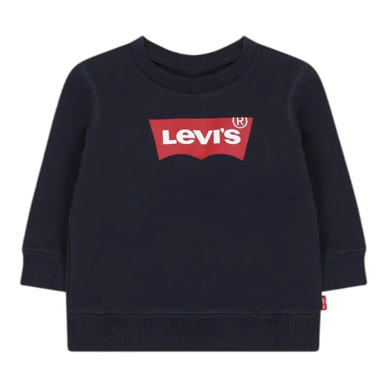 Levi'S Felpa tinta unita con Logo Blu per Neonato