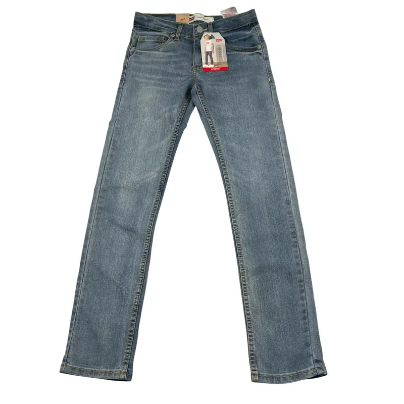 Levi'S Jeans tinta unita con Girovita Regolabile Azzurro per Bambino