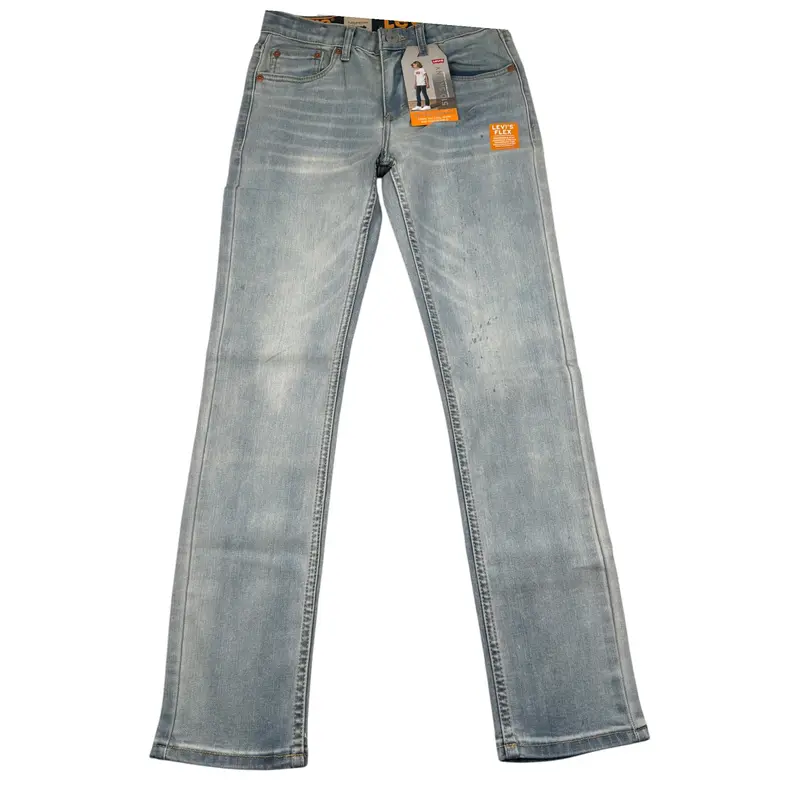 Levi'S Jeans tinta unita con Girovita Regolabile Azzurro per Bambino