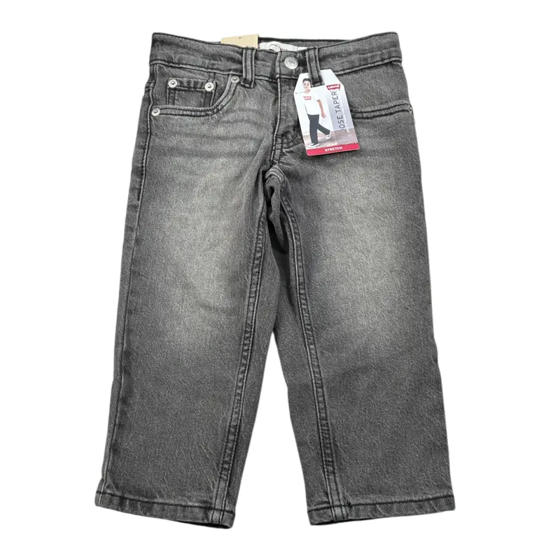 Levi'S Jeans tinta unita con Girovita Regolabile Nero per Neonato
