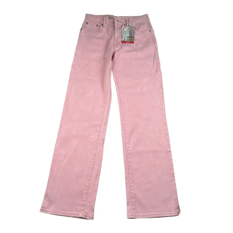 Levi'S Jeans tinta unita con Girovita Regolabile Rosa per Bambina