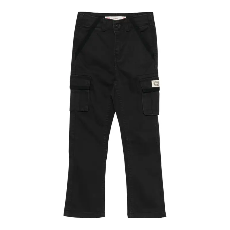 Levi'S Pantalone tinta unita con Girovita Regolabile Nero per Bambino