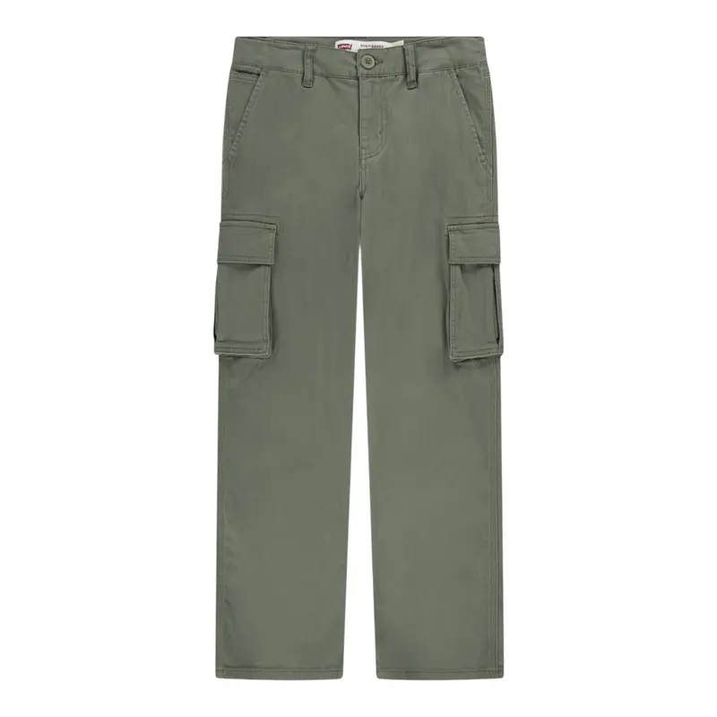 Levi'S Pantalone tinta unita con Girovita Regolabile Verde per Bambino