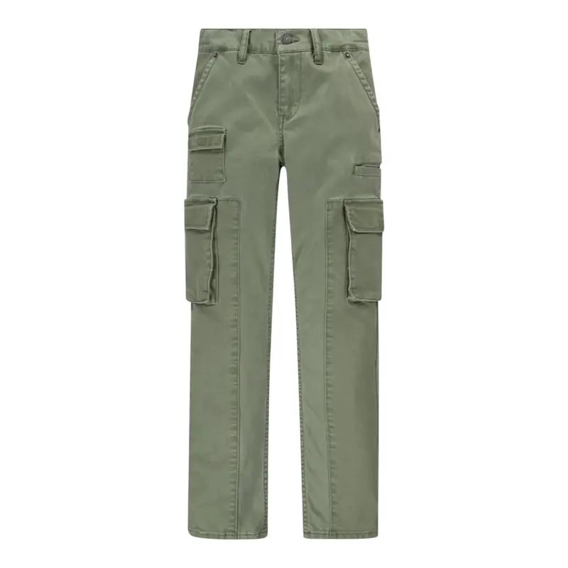 Levi'S Pantalone tinta unita con Girovita Regolabile Verde per Bambino