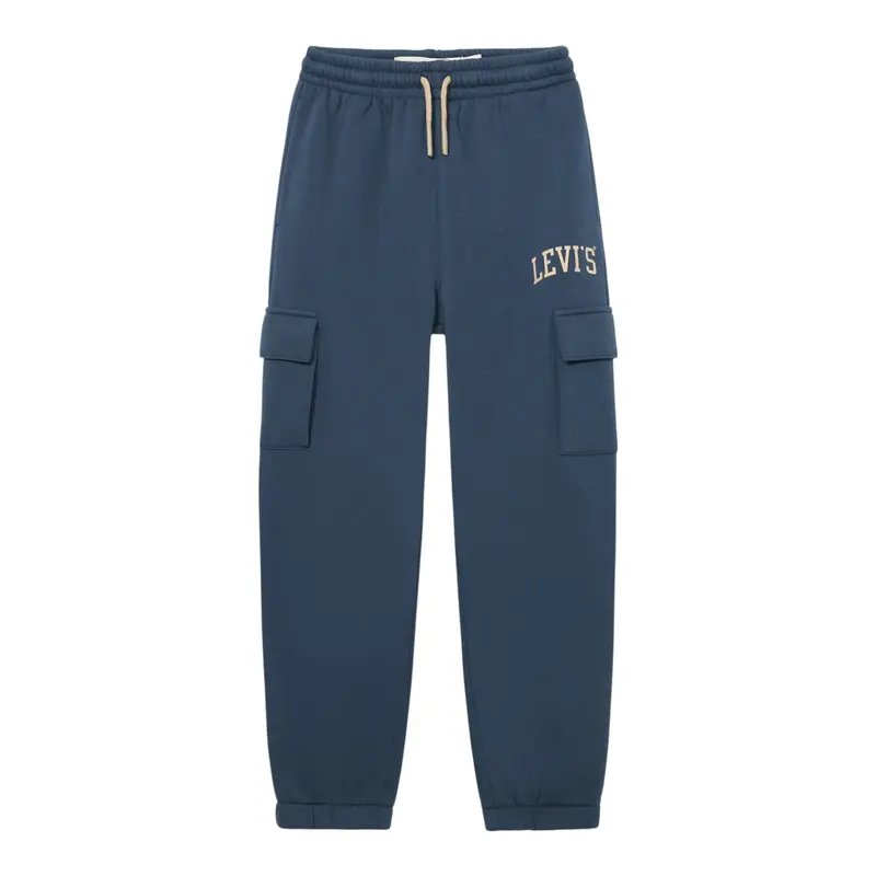 Levi'S Pantalone Tuta tinta unita con Logo Blu per Bambino