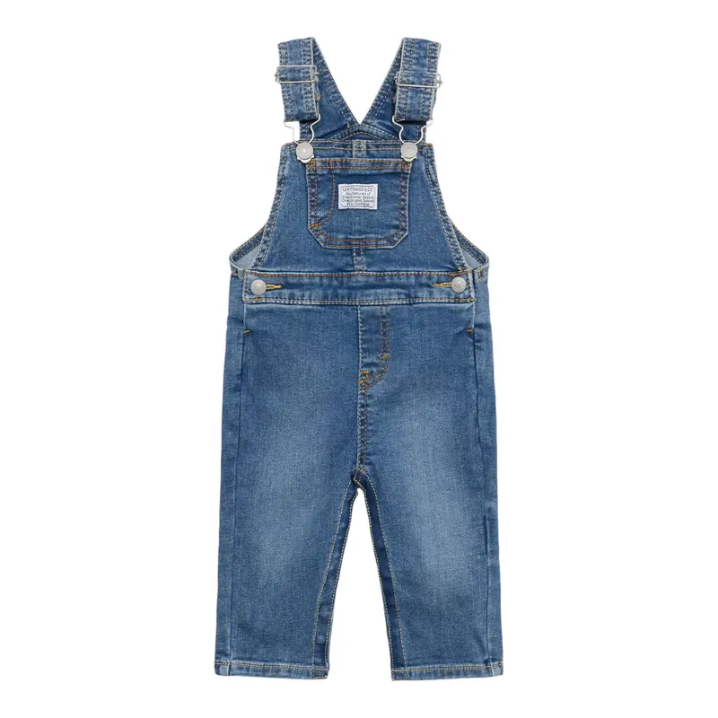 Levi'S Salopette In Denim tinta unita Blu per Bambino