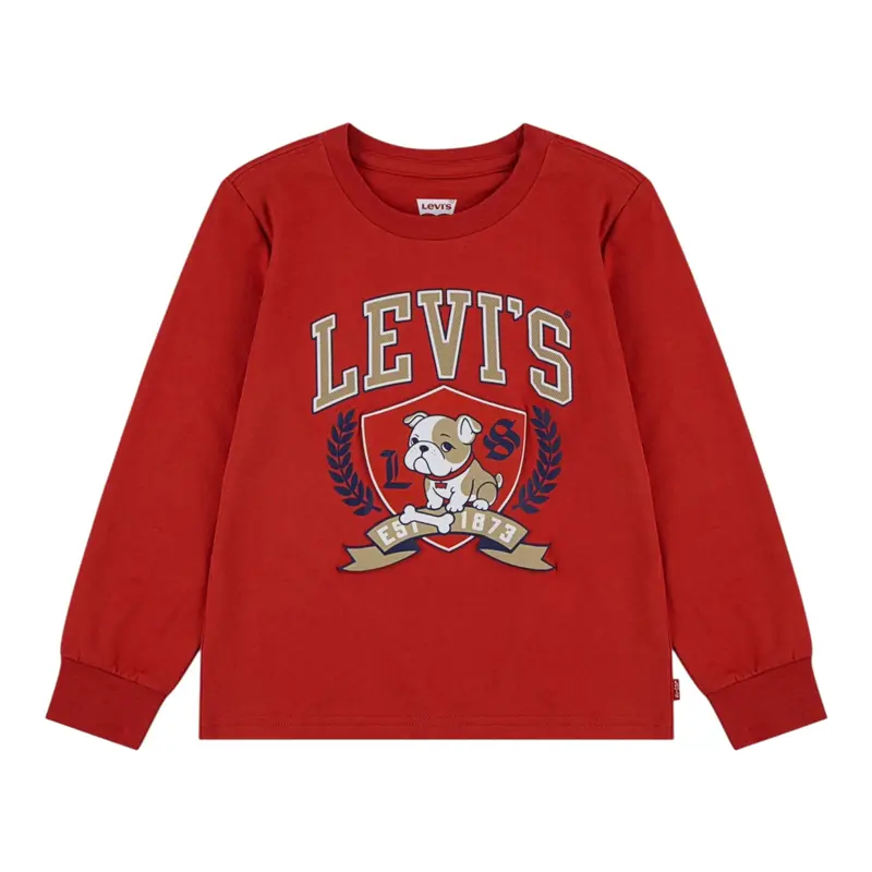Levi'S Shirt Girocollo tinta unita con Stampe Rosso per Neonato
