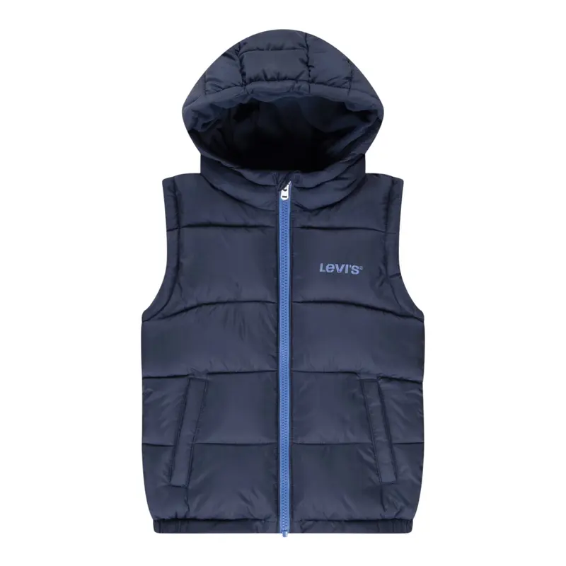 Levi'S Smanicato tinta unita con Cappuccio Blu per Bambino
