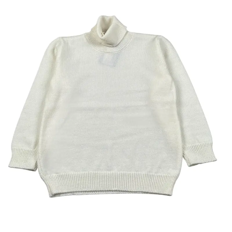 Little Bear Maglia Collo Alto tinta unita Panna per Bambino