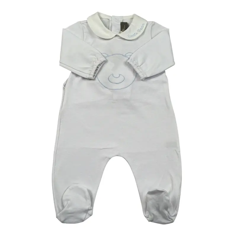 Little Bear Tutina Manica Lunga tinta unita Bianco per Neonato