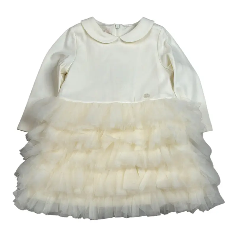 Liu Jo Abito tinta unita con Tulle Panna per Neonata