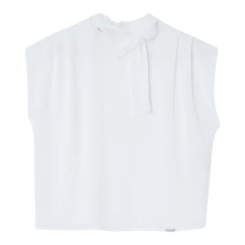 Liu Jo Camicia Giromanica tinta unita Bianco per Bambina