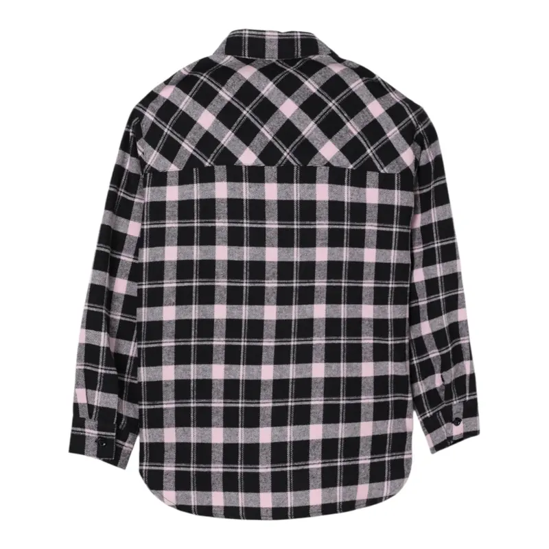 Liu Jo Camicia Manica Lunga Fantasia Quadri Nero per Bambina