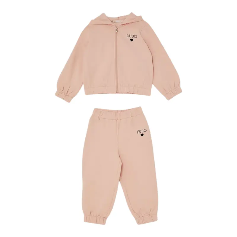 Liu Jo Completo 2 Pezzi Felpa-Pantalone tinta unita Rosa per Bambina