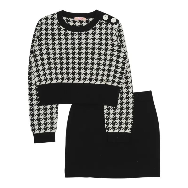 Liu Jo Completo 2 Pezzi Maglia-Gonna Nero per Bambina