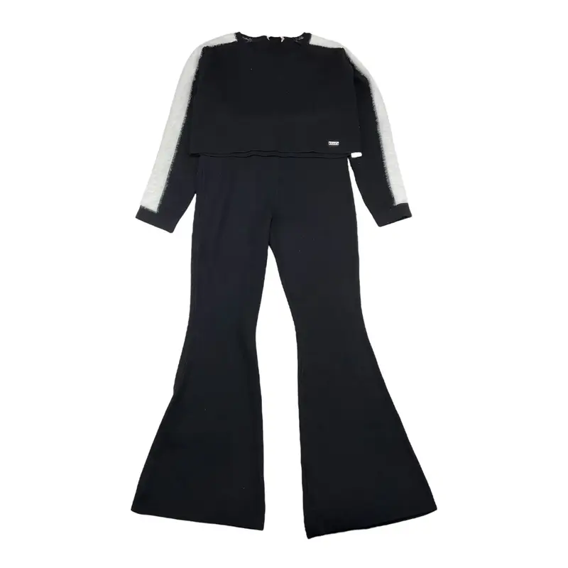Liu Jo Completo 2 Pezzi Maglia-Pantalone tinta unita Nero per Bambina