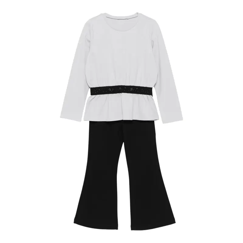 Liu Jo Completo 2 Pezzi Shirt-Leggins Bianco/Nero per Bambina