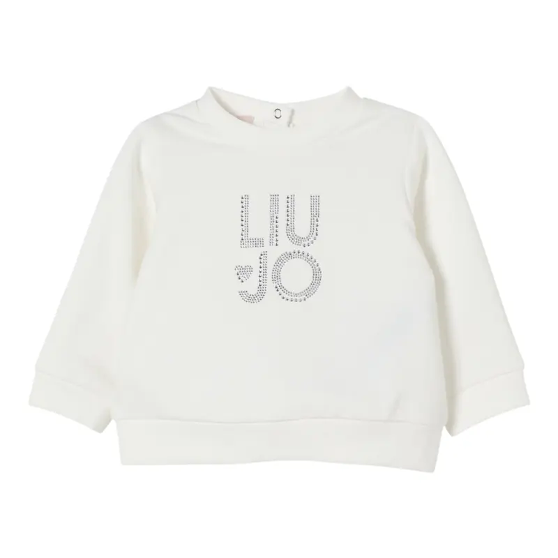 Liu Jo Felpa Chiusa Girocollo tinta unita Bianco per Neonata