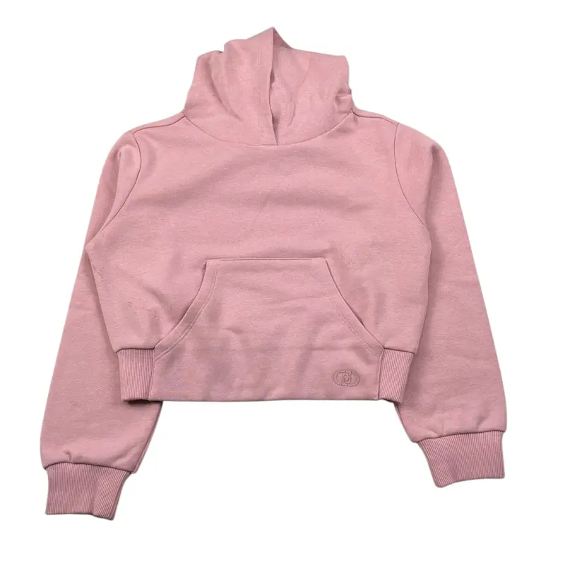 Liu Jo Felpa tinta unita con Cappuccio Rosa per Bambina