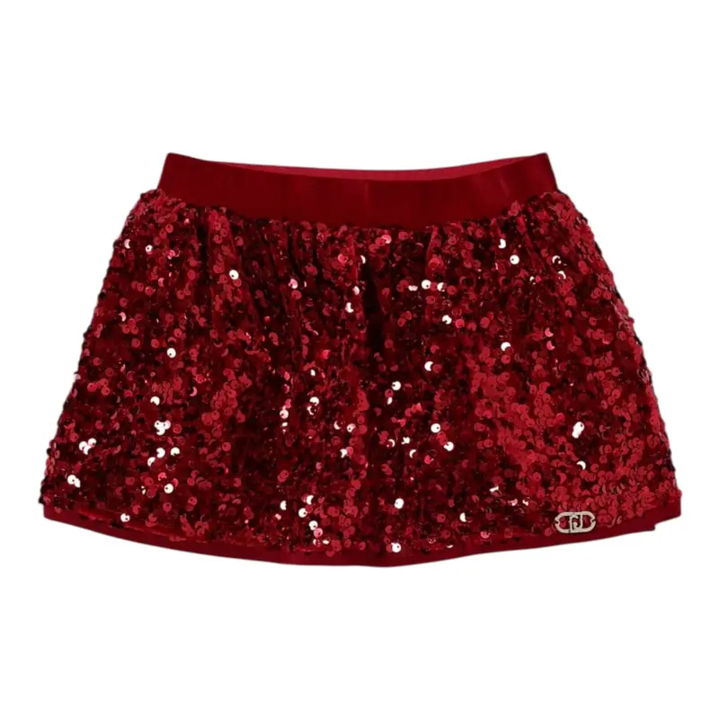 Liu Jo Gonna tinta unita con Paillettes Rosso per Neonata