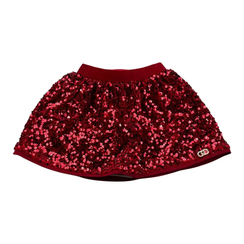 Liu Jo Gonna tinta unita con Paillettes Rosso per Neonata