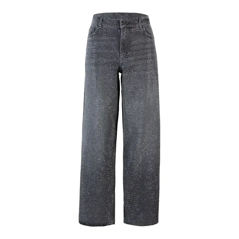 Liu Jo Jeans tinta unita con Brillantini Grigio per Bambina