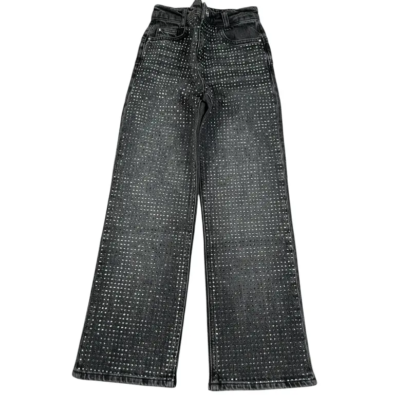 Liu Jo Jeans tinta unita con Brillantini Grigio per Bambina