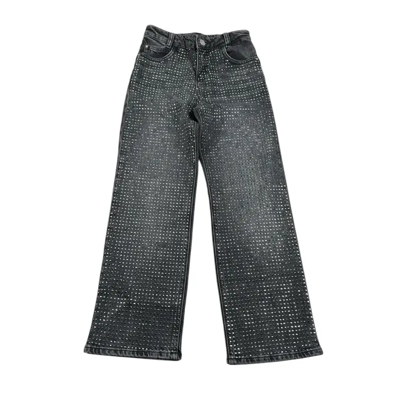 Liu Jo Jeans tinta unita con Brillantini Nero per Bambina