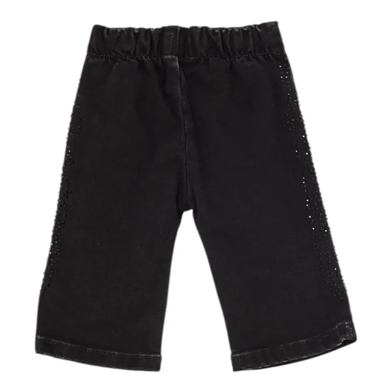 Liu Jo Jeans tinta unita con Brillantini Nero per Neonata