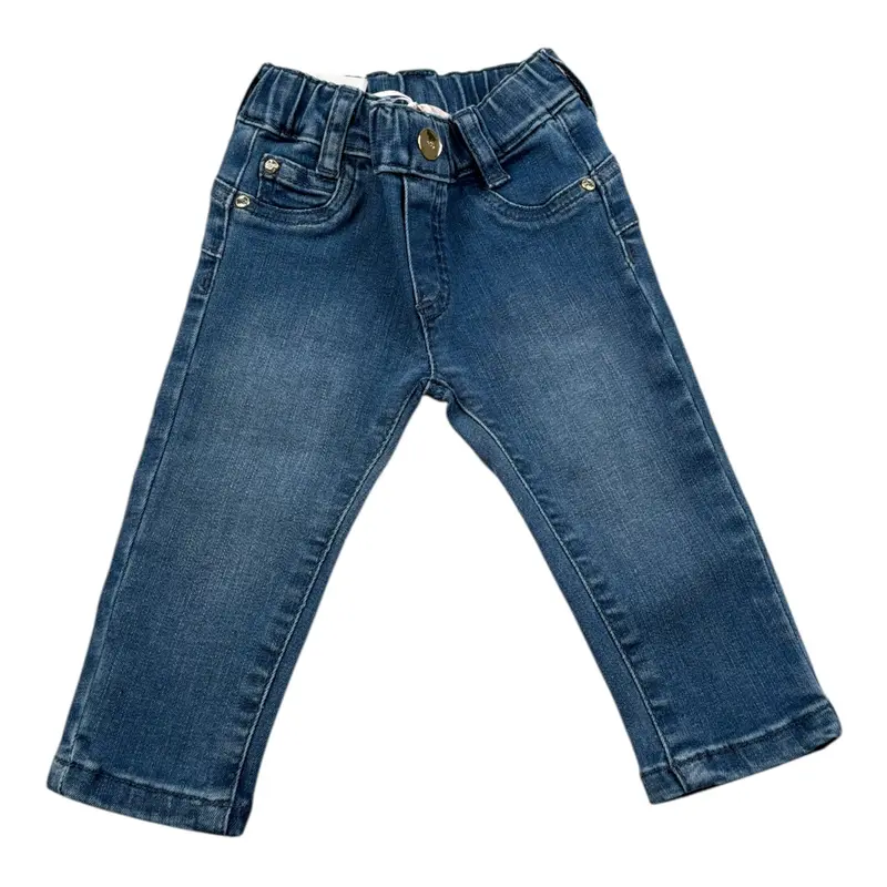 Liu Jo Jeans tinta unita con Elastico In Vita Blu per Neonata