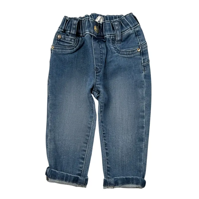 Liu Jo Jeans tinta unita con Elastico In Vita Blu per Neonata