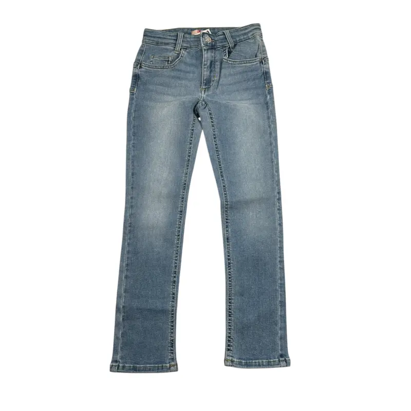 Liu Jo Jeans tinta unita con Girovita Regolabile Azzurro per Bambina