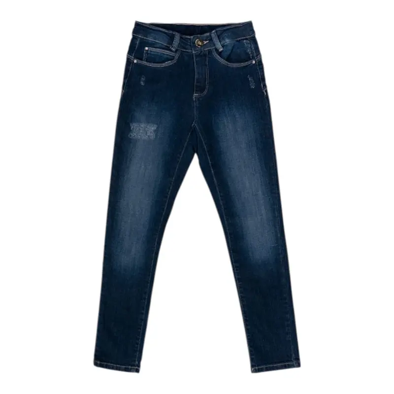 Liu Jo Jeans tinta unita con Girovita Regolabile Blu per Bambina