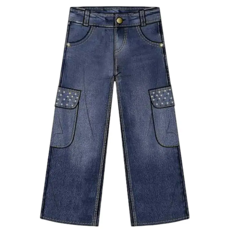 Liu Jo Jeans tinta unita Modello Palazzo Blu per Bambina