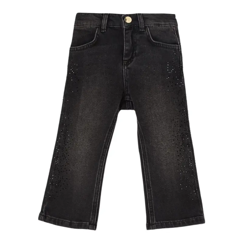 Liu Jo Jeans tinta unita Modello Zampa Nero per Neonata