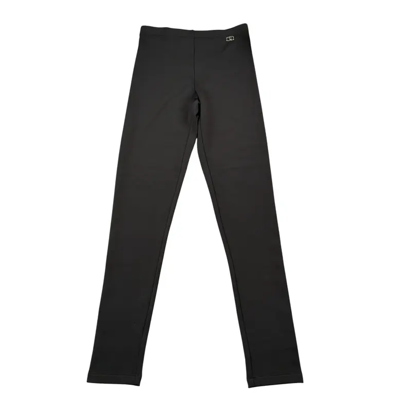 Liu Jo Leggins tinta unita con Logo Nero per Bambina