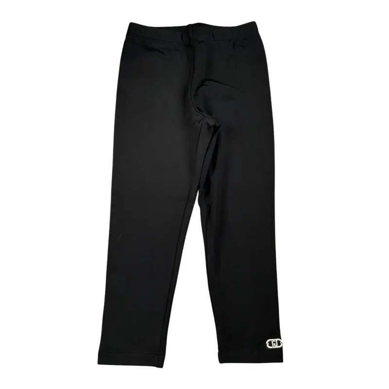 Liu Jo Leggins tinta unita con Logo Nero per Bambina
